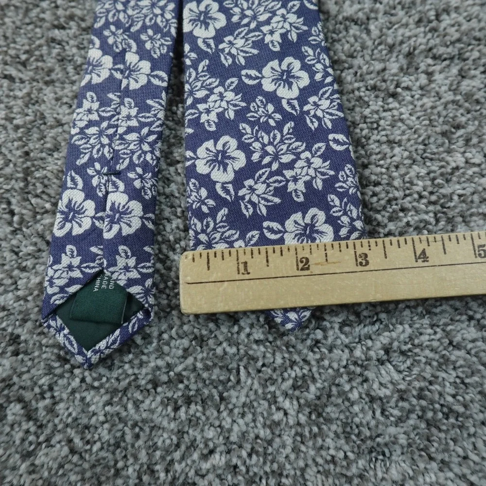Ralph Lauren Neck Tie Mens Blue Floral Business Work Career Silk Blend Preppy